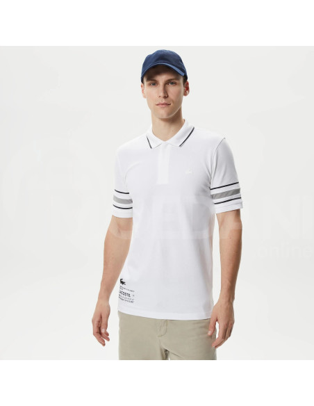 Lacoste - Lacoste Active Mens Slim Fit Printed White Polo Tbilisi - photo 1