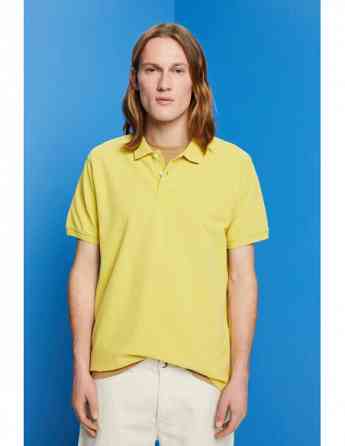 ESPRIT - Stone-washed cotton pique polo shirt Tbilisi