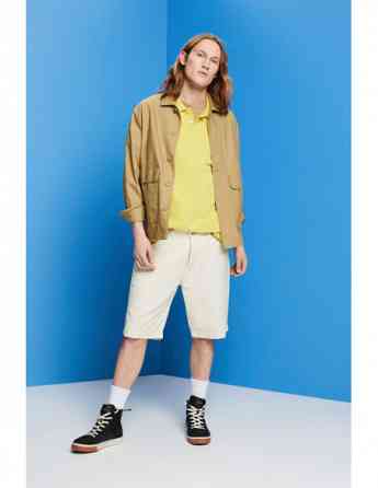 ESPRIT - Stone-washed cotton pique polo shirt Tbilisi