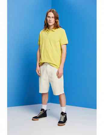 ESPRIT - Stone-washed cotton pique polo shirt Tbilisi