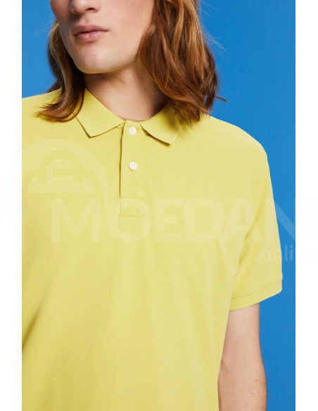 ESPRIT - Stone-washed cotton pique polo shirt თბილისი - photo 5