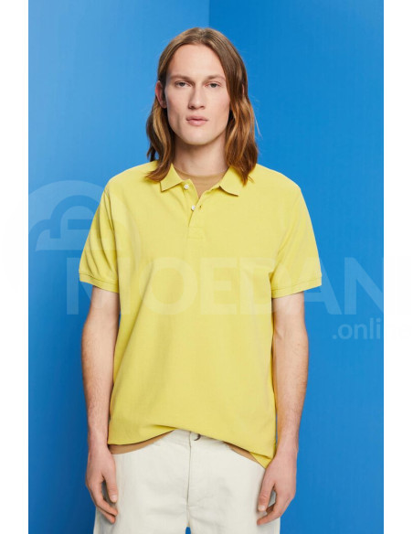 ESPRIT - Stone-washed cotton pique polo shirt თბილისი - photo 1