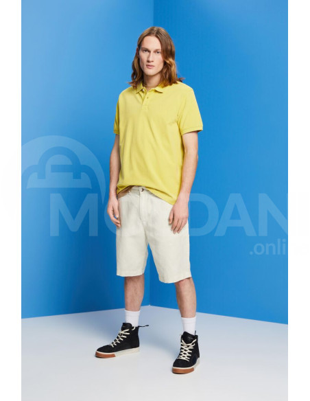 ESPRIT - Stone-washed cotton pique polo shirt თბილისი - photo 4