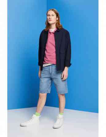 ESPRIT - Stone-washed cotton pique polo shirt Tbilisi
