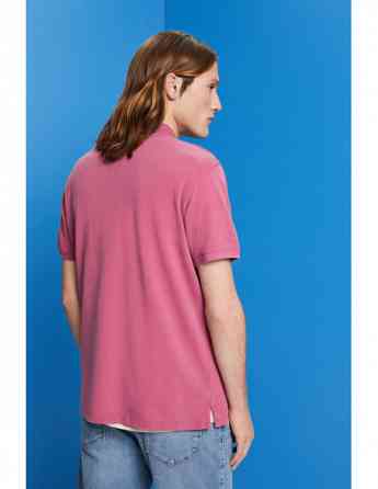 ESPRIT - Stone-washed cotton pique polo shirt Tbilisi
