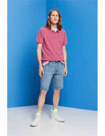 ESPRIT - Stone-washed cotton pique polo shirt Tbilisi
