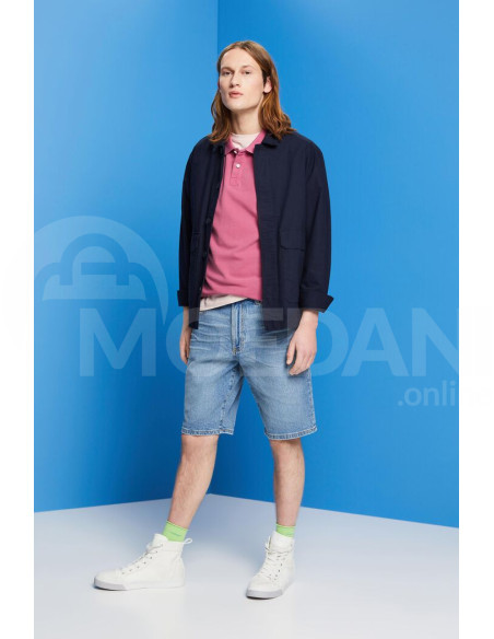 ESPRIT - Stone-washed cotton pique polo shirt თბილისი - photo 4