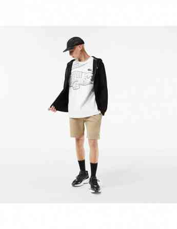 Lacoste - Men's Crew Neck Loose Fit Crocodile Print T-Shirt Тбилиси