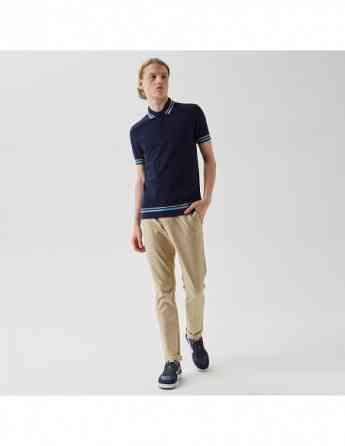 Lacoste - Lacoste Men's Slim Fit Striped Navy Blue Polo Тбилиси