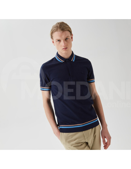 Lacoste - Lacoste Men's Slim Fit Striped Navy Blue Polo თბილისი - photo 1