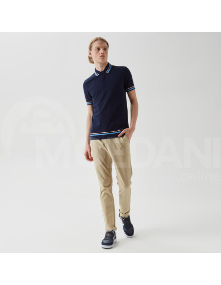 Lacoste - Lacoste Men's Slim Fit Striped Navy Blue Polo თბილისი - photo 3