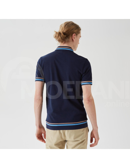 Lacoste - Lacoste Men's Slim Fit Striped Navy Blue Polo თბილისი - photo 2