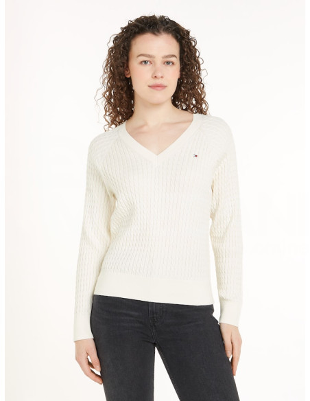 Tommy Hilfiger - CO CABLE V-NK SWEATER თბილისი - photo 1