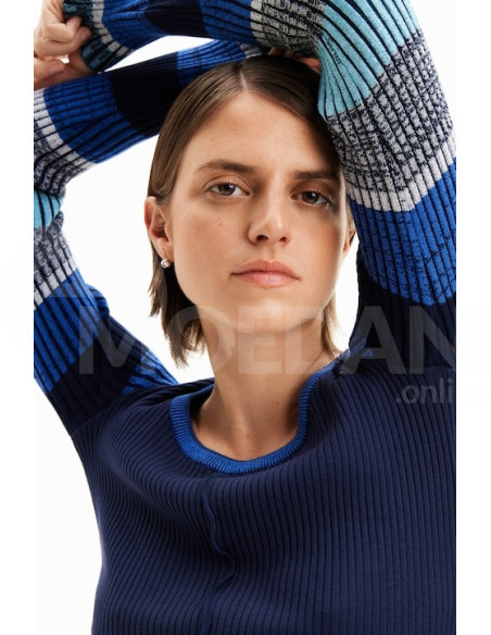 DESIGUAL - Stripy ribbed T-shirt Tbilisi - photo 3