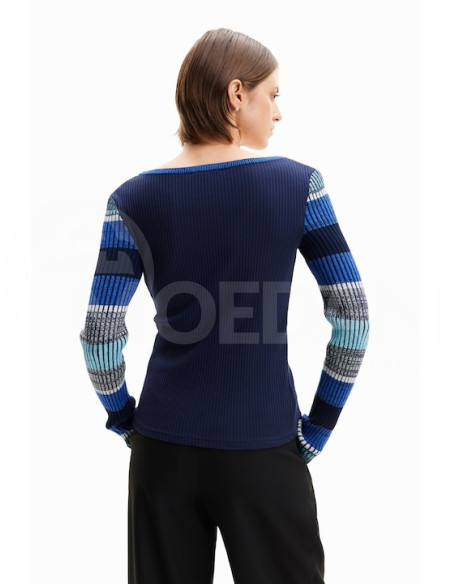 DESIGUAL - Stripy ribbed T-shirt Tbilisi - photo 2