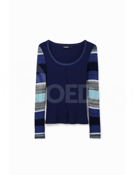 DESIGUAL - Stripy ribbed T-shirt Tbilisi - photo 6