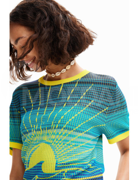 DESIGUAL - Knit wave T-shirt თბილისი - photo 3
