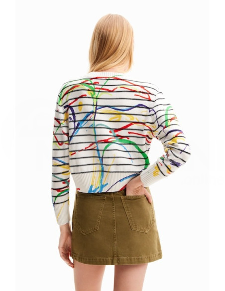 DESIGUAL - Short striped arty pullover თბილისი - photo 2