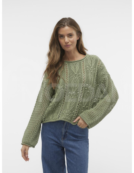 Vero Moda - VMSANTORINI LS O-NECK SHORT PULLOVER Тбилиси - изображение 1