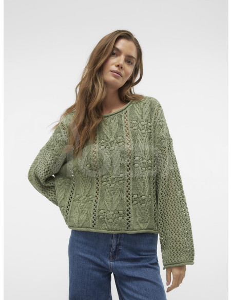 Vero Moda - VMSANTORINI LS O-NECK SHORT PULLOVER Тбилиси - изображение 3