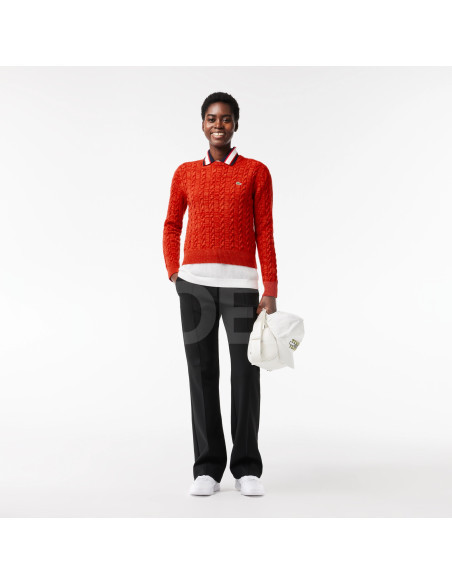 Lacoste - Womens Wool Blend Cable Knit Sweater თბილისი - photo 4