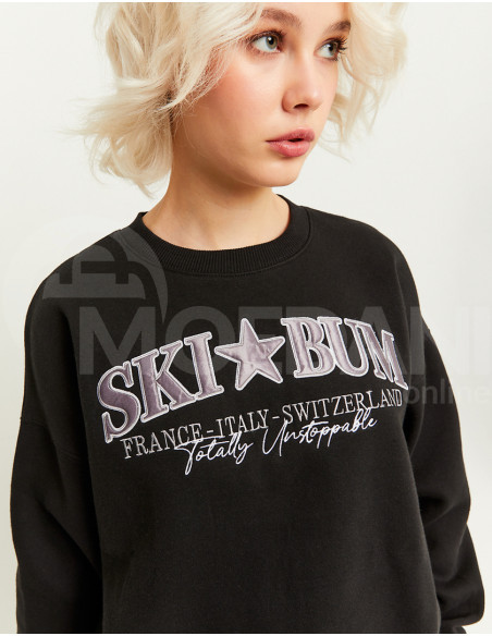 Tally Weijl - BLACK OVERSIZE PRINTED SWEATSHIRT თბილისი - photo 3