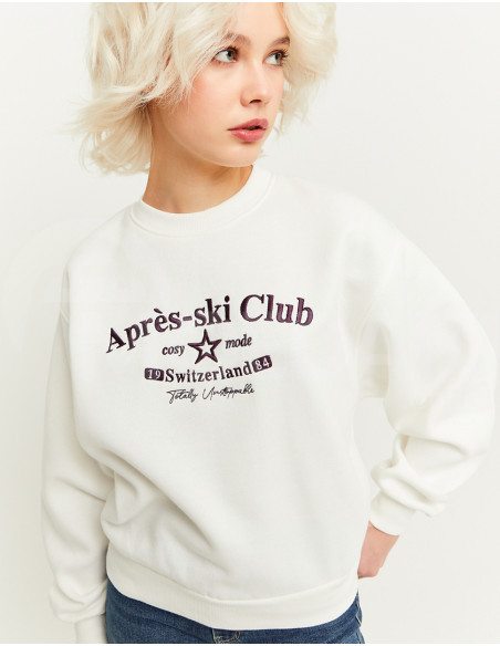 Tally Weijl - WHITE OVERSIZE PRINTED SWEATSHIRT თბილისი - photo 3