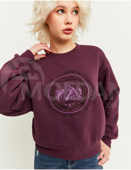 Tally Weijl - BURGUNDY OVERSIZE PRINTED SWEATSHIRT თბილისი - photo 4