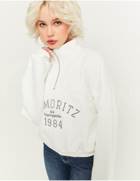 Tally Weijl - WHITE PRINTED ZIP UP SWEATSHIRT თბილისი - photo 3