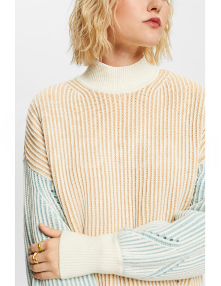 ESPRIT - Ribbed knit stand-up sweater Тбилиси - изображение 3