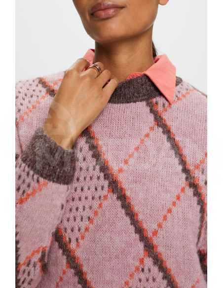 ESPRIT - Checked Wool-Blend Sweater Tbilisi - photo 3