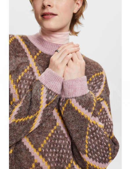 ESPRIT - Checked Wool-Blend Sweater თბილისი - photo 3