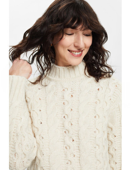 ESPRIT - Cable-Knit Wool-Blend Sweater თბილისი - photo 6