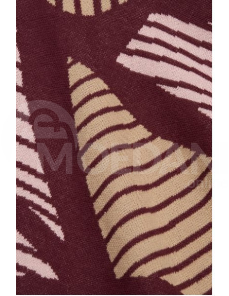 ESPRIT - Short Sleeve Jacquard Jumper - Aubergine თბილისი - photo 5