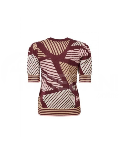 ESPRIT - Short Sleeve Jacquard Jumper - Aubergine თბილისი - photo 2