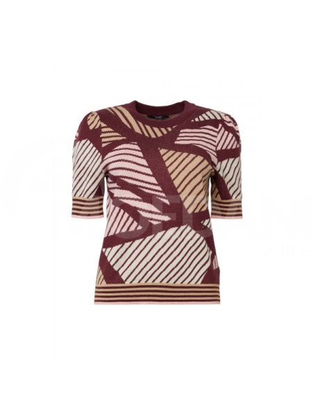 ESPRIT - Short Sleeve Jacquard Jumper - Aubergine თბილისი - photo 1