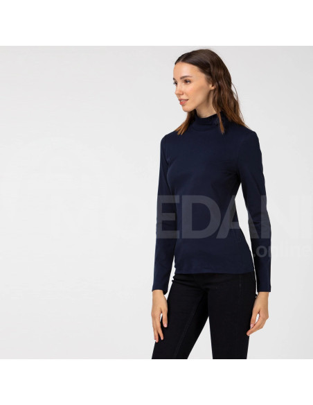Lacoste - Lacoste Women's Slim Fit Long Sleeve Turtleneck Navy Blue T-Shirt თბილისი - photo 3