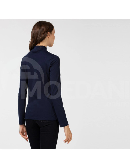 Lacoste - Lacoste Women's Slim Fit Long Sleeve Turtleneck Navy Blue T-Shirt თბილისი - photo 2