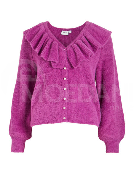 VILA - VIHENNY V-NECK L/S FRILL KNIT CARDIGAN თბილისი - photo 1