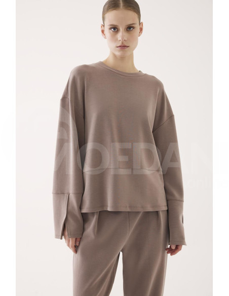 Perspective - Berry Comfortable Fit Crew Neck Light Brown Color Women's Tracksuit Top Tbilisi - photo 2