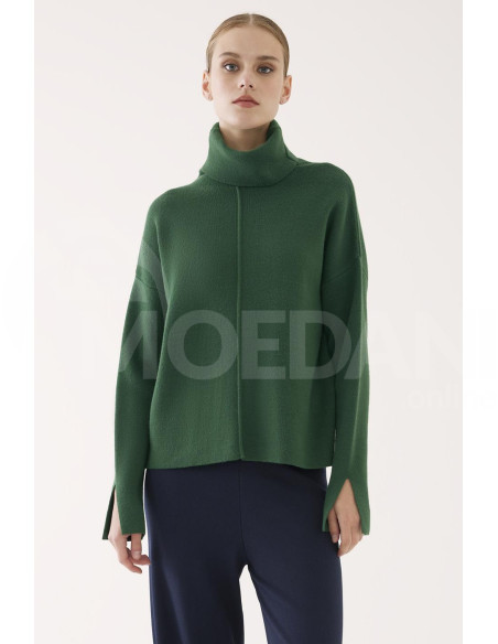 Perspective - Mayra Regular Fit Standard Size Emerald Green Color Women's Knitwear Blouse თბილისი - photo 1