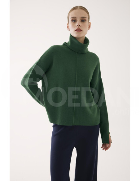 Perspective - Mayra Regular Fit Standard Size Emerald Green Color Women's Knitwear Blouse თბილისი - photo 4