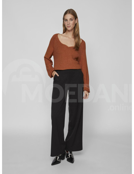 VILA - VIRIL L/S NEW NECK DETAIL KNIT TOP Тбилиси - изображение 3