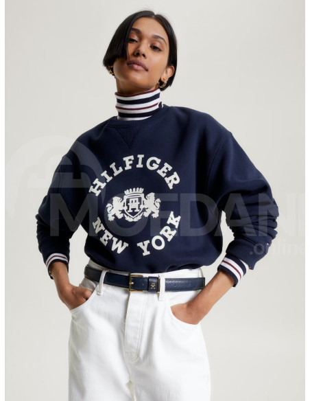 Tommy Hilfiger - MDN REG VARSITY FLOCK SWEATSHIRT Тбилиси - изображение 1