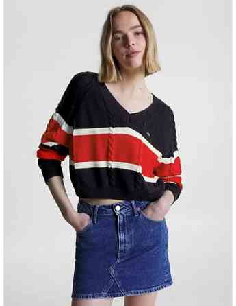 Tommy Jeans - TJW CRP STRIPE V-NECK SWEATER Tbilisi