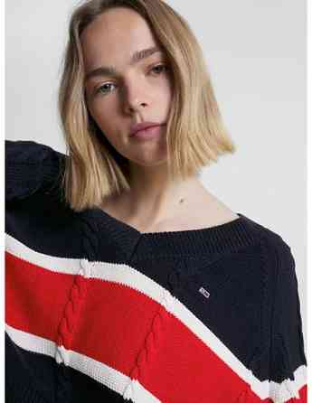 Tommy Jeans - TJW CRP STRIPE V-NECK SWEATER Tbilisi