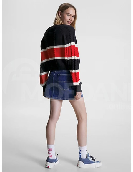 Tommy Jeans - TJW CRP STRIPE V-NECK SWEATER Тбилиси - изображение 4
