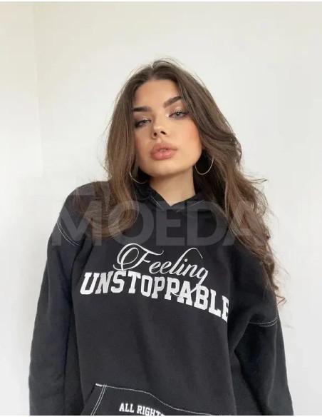 Tally Weijl - PRINTED HOODIE BLACK თბილისი - photo 1