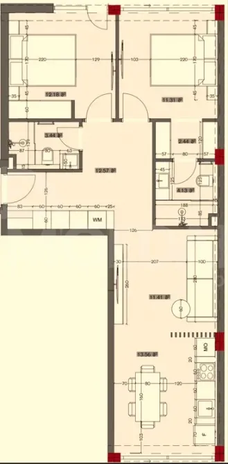 იყიდება 3 ოთახიანი ბინას 127მ² 1/6 სართ თბილისი - photo 6