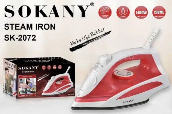 Sokany SK-2072 უთო ტეფლონის ძირით და ორთქლის ფუნქციით Tbilisi